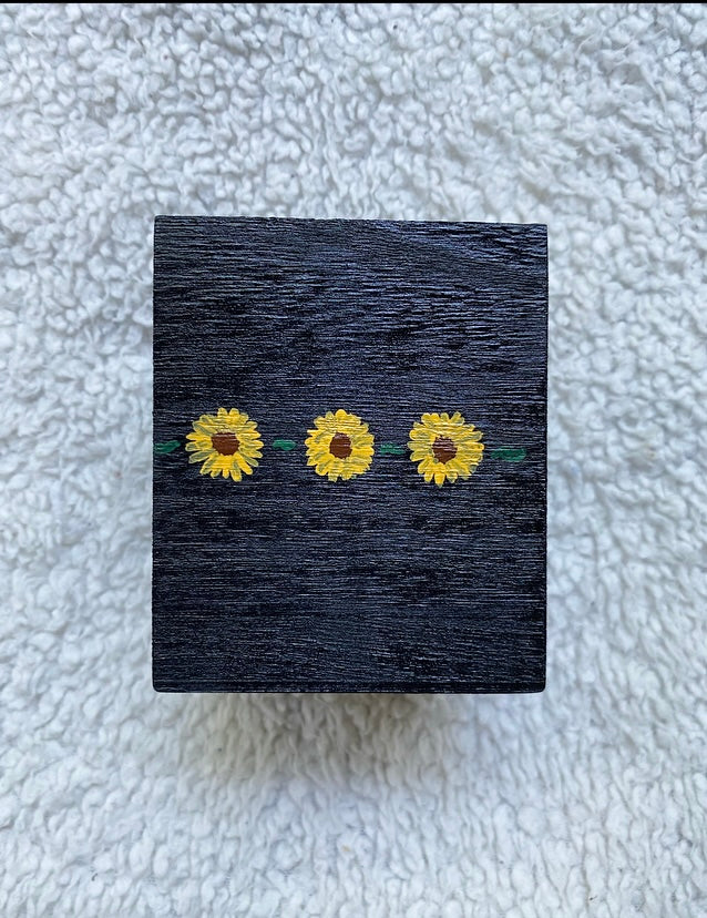 Black Sunflower Pen and Pencil Holder