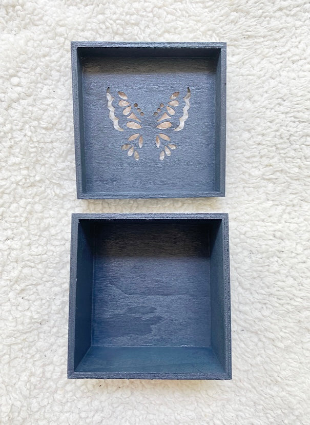 Navy Butterfly Box