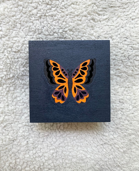 Navy Butterfly Box